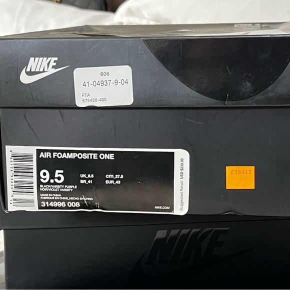 Eggplant Air Foamposite One Like New EUC Model #314996 008 Men Size 9.5 - Picture 9 of 10